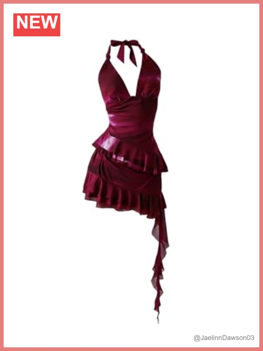 Verdusa Women's Halter Y2K Mini Dress Asymmetrical Party Club Dress